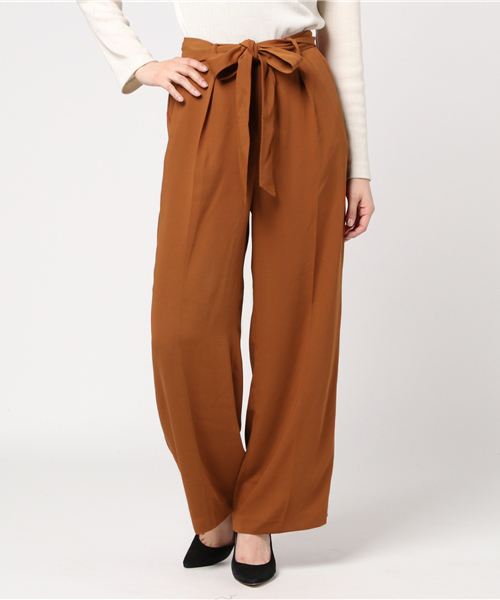 COLONY 2139（コロニートゥーワンスリーナイン）の「リボン付ワイドパンツ（その他パンツ・レディース・ブラック/ブラウン・MEDIUM/SMALL）」の12枚目の写真