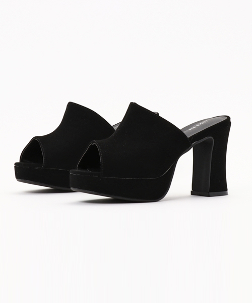 Re:EDIT（リエディ）の「[Nwe color][特徴的なラインが目を惹く]オープントゥヒールサンダルシューズ/サンダル/ヒールサンダル[リエディ]サボサンダル オープントゥ チャンキーヒール デニム 太ヒール コルク クッションソール（サンダル・レディース・ベージュ/パープル/ブルー系その他/ウッド/ホワイト/ピンク/ブラック/マスタード/ブルー/レッド・SMALL/MEDIUM/LARGE/X-LARGE）」の18枚目の写真