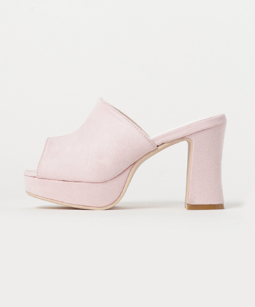 Re:EDIT（リエディ）の「[Nwe color][特徴的なラインが目を惹く]オープントゥヒールサンダルシューズ/サンダル/ヒールサンダル[リエディ]サボサンダル オープントゥ チャンキーヒール デニム 太ヒール コルク クッションソール（サンダル・レディース・ベージュ/パープル/ブルー系その他/ウッド/ホワイト/ピンク/ブラック/マスタード/ブルー/レッド・SMALL/MEDIUM/LARGE/X-LARGE）」の11枚目の写真