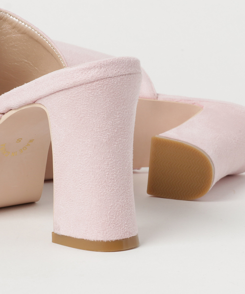 Re:EDIT（リエディ）の「[Nwe color][特徴的なラインが目を惹く]オープントゥヒールサンダルシューズ/サンダル/ヒールサンダル[リエディ]サボサンダル オープントゥ チャンキーヒール デニム 太ヒール コルク クッションソール（サンダル・レディース・ベージュ/パープル/ブルー系その他/ウッド/ホワイト/ピンク/ブラック/マスタード/ブルー/レッド・SMALL/MEDIUM/LARGE/X-LARGE）」の16枚目の写真