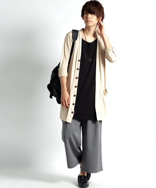 MONO-MART(モノマート)の「スーパービッグシルエットロングタンクトップ/TRストレッチ(タンクトップ・メンズ・ピンク/ブラック/グレー系その他/オフホワイト/チャコール・FREE)」の7枚目の写真