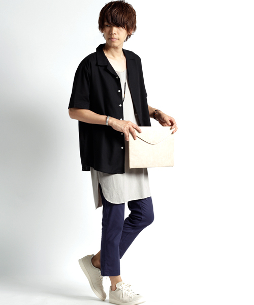 MONO-MART(モノマート)の「スーパービッグシルエットロングタンクトップ/TRストレッチ(タンクトップ・メンズ・ピンク/ブラック/グレー系その他/オフホワイト/チャコール・FREE)」の8枚目の写真