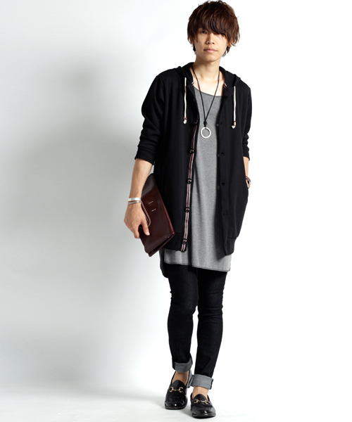 MONO-MART(モノマート)の「スーパービッグシルエットロングタンクトップ/TRストレッチ(タンクトップ・メンズ・ピンク/ブラック/グレー系その他/オフホワイト/チャコール・FREE)」の9枚目の写真