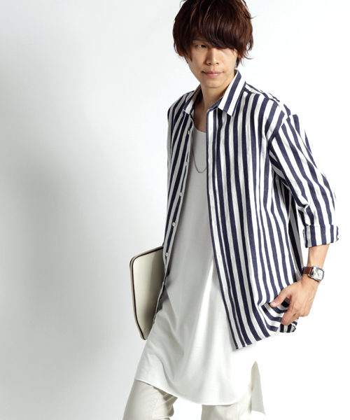 MONO-MART(モノマート)の「スーパービッグシルエットロングタンクトップ/TRストレッチ(タンクトップ・メンズ・ピンク/ブラック/グレー系その他/オフホワイト/チャコール・FREE)」の15枚目の写真