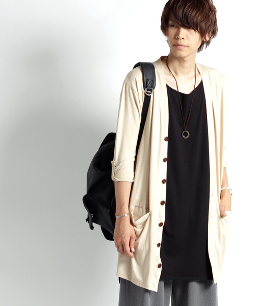 MONO-MART(モノマート)の「スーパービッグシルエットロングタンクトップ/TRストレッチ(タンクトップ・メンズ・ピンク/ブラック/グレー系その他/オフホワイト/チャコール・FREE)」の17枚目の写真