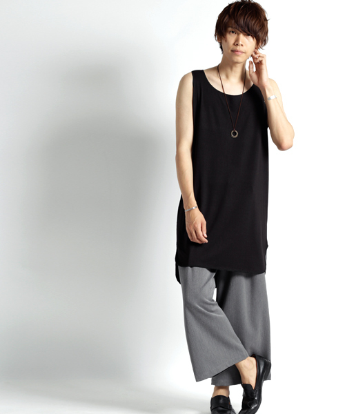 MONO-MART(モノマート)の「スーパービッグシルエットロングタンクトップ/TRストレッチ(タンクトップ・メンズ・ピンク/ブラック/グレー系その他/オフホワイト/チャコール・FREE)」の18枚目の写真