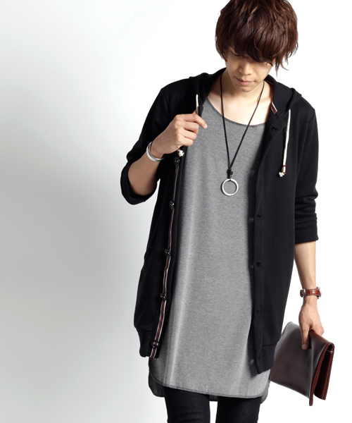 MONO-MART(モノマート)の「スーパービッグシルエットロングタンクトップ/TRストレッチ(タンクトップ・メンズ・ピンク/ブラック/グレー系その他/オフホワイト/チャコール・FREE)」の21枚目の写真