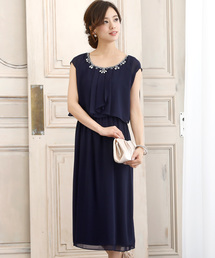 PourVous | 【二次会・女子会対応ドレス】シフォンロングワンピース・パーティードレス(ドレス)