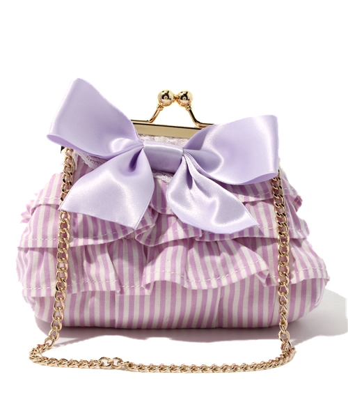 Jewel Changes（ジュエルチェンジズ）の「margaret nicole FRL ガマグチポーチ / マーガレットニコル（ポーチ・レディース・イエロー/ライトブルー/ライラック・フリー）」の2枚目の写真