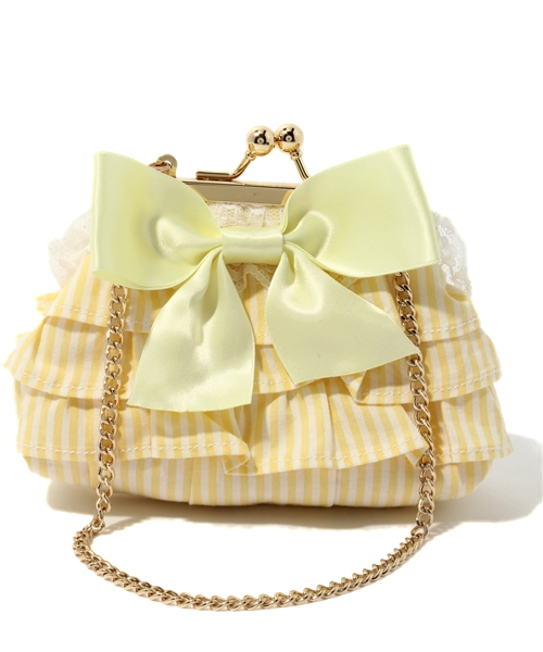 Jewel Changes（ジュエルチェンジズ）の「margaret nicole FRL ガマグチポーチ / マーガレットニコル（ポーチ・レディース・イエロー/ライトブルー/ライラック・フリー）」の3枚目の写真