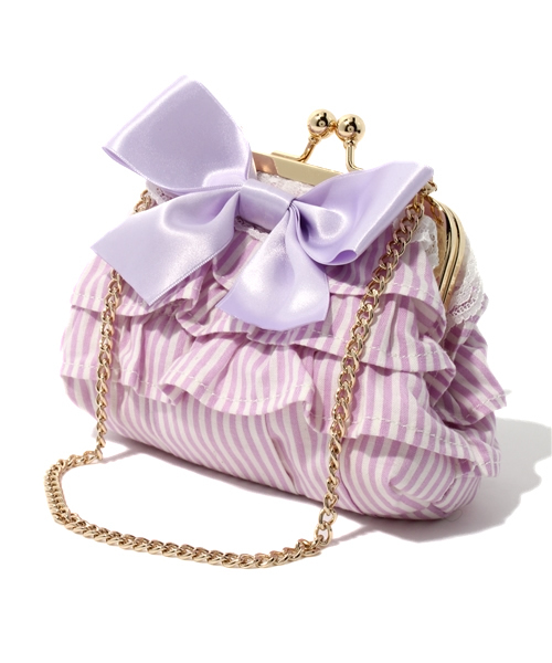 Jewel Changes（ジュエルチェンジズ）の「margaret nicole FRL ガマグチポーチ / マーガレットニコル（ポーチ・レディース・イエロー/ライトブルー/ライラック・フリー）」の4枚目の写真