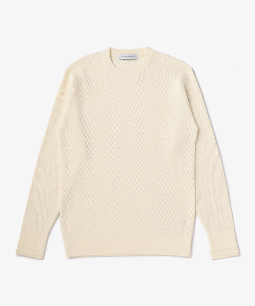 UNITED ARROWS（ユナイテッドアローズ）の「UAST CO/CA サーマル クルーネック ロングスリーブ ◆（ニット/セーター・メンズ・ブラック/ホワイト/オフホワイト/オリーブ・SMALL/X-LARGE/LARGE/MEDIUM）」の3枚目の写真