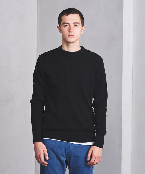 UNITED ARROWS（ユナイテッドアローズ）の「UAST CO/CA サーマル クルーネック ロングスリーブ ◆（ニット/セーター・メンズ・ブラック/ホワイト/オフホワイト/オリーブ・SMALL/X-LARGE/LARGE/MEDIUM）」の6枚目の写真