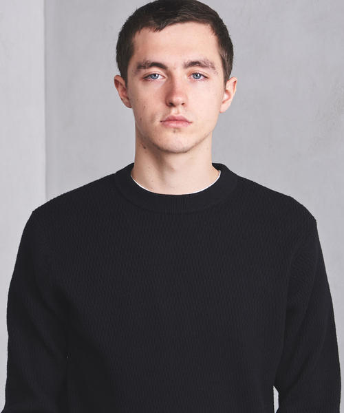 UNITED ARROWS（ユナイテッドアローズ）の「UAST CO/CA サーマル クルーネック ロングスリーブ ◆（ニット/セーター・メンズ・ブラック/ホワイト/オフホワイト/オリーブ・SMALL/X-LARGE/LARGE/MEDIUM）」の8枚目の写真