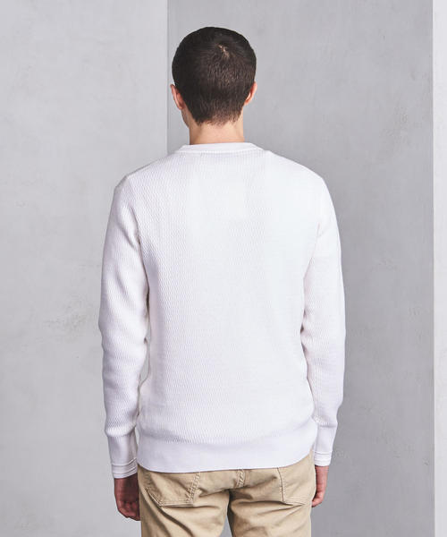 UNITED ARROWS（ユナイテッドアローズ）の「UAST CO/CA サーマル クルーネック ロングスリーブ ◆（ニット/セーター・メンズ・ブラック/ホワイト/オフホワイト/オリーブ・SMALL/X-LARGE/LARGE/MEDIUM）」の13枚目の写真