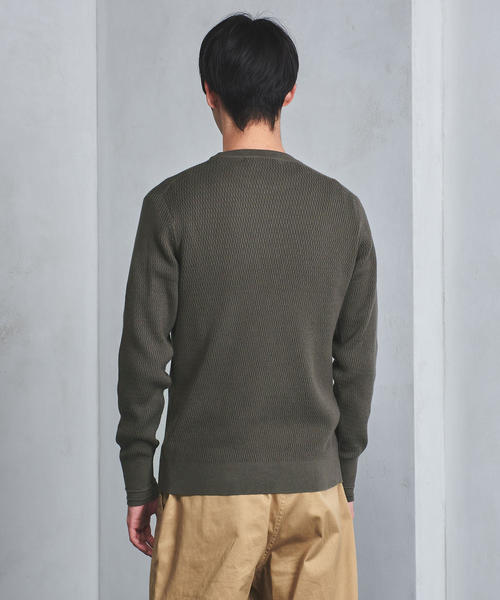 UNITED ARROWS（ユナイテッドアローズ）の「UAST CO/CA サーマル クルーネック ロングスリーブ ◆（ニット/セーター・メンズ・ブラック/ホワイト/オフホワイト/オリーブ・SMALL/X-LARGE/LARGE/MEDIUM）」の22枚目の写真