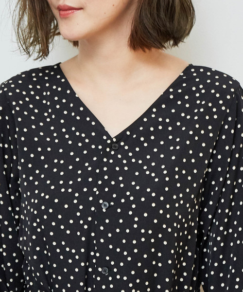 ROPE' PICNIC（ロペピクニック）の「【WEB限定】【マルチWAY】ドットカシュクールワンピース（ワンピース・レディース・ブラック/オフホワイト・38）」の21枚目の写真