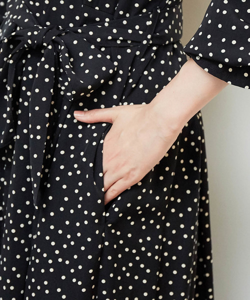 ROPE' PICNIC（ロペピクニック）の「【WEB限定】【マルチWAY】ドットカシュクールワンピース（ワンピース・レディース・ブラック/オフホワイト・38）」の19枚目の写真