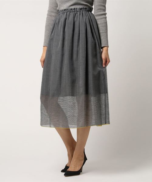 Burner（バーナー）の「【Audrey and John Wad】裾ラインロングスカート（スカート・レディース・ブラック/ネイビー・FREE）」の5枚目の写真