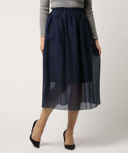 Burner（バーナー）の「【Audrey and John Wad】裾ラインロングスカート（スカート・レディース・ブラック/ネイビー・FREE）」の6枚目の写真