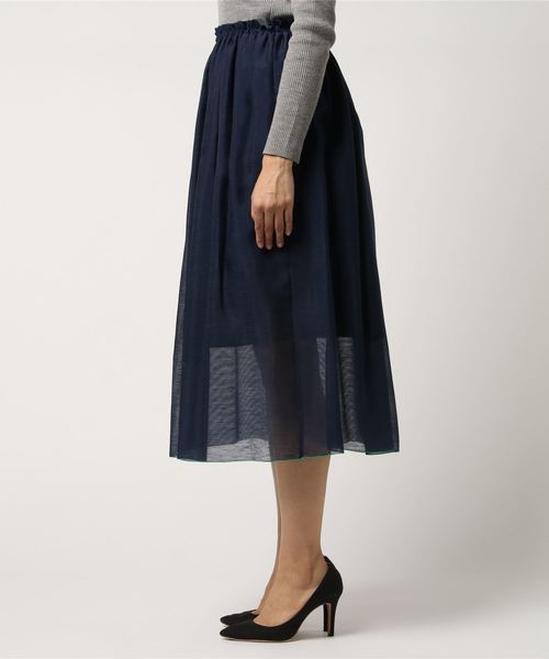 Burner（バーナー）の「【Audrey and John Wad】裾ラインロングスカート（スカート・レディース・ブラック/ネイビー・FREE）」の4枚目の写真