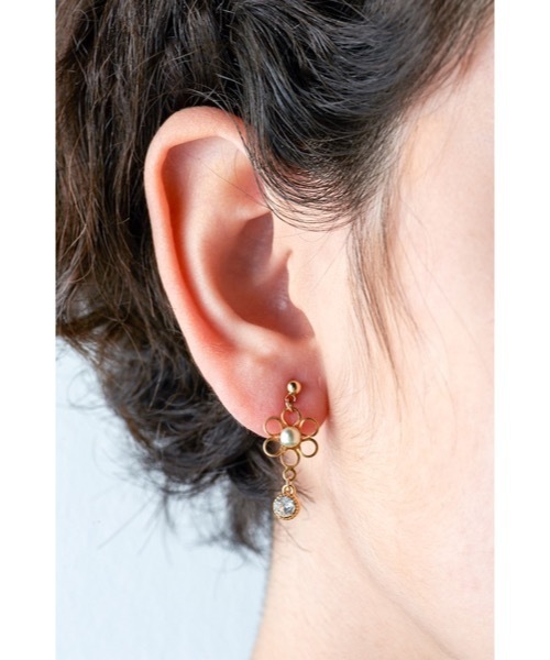 TONE SELECT GOODS(トーンセレクトグッズ)の「【fleur by Miho Nakayama】マカロンカラー花ピアスセット(ピアス(両耳用)・レディース・ミント/イエロー系その他/ピンク・FREE)」の4枚目の写真