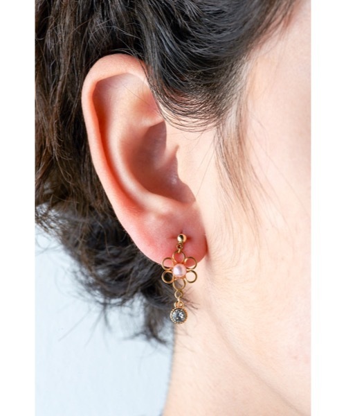 TONE SELECT GOODS(トーンセレクトグッズ)の「【fleur by Miho Nakayama】マカロンカラー花ピアスセット(ピアス(両耳用)・レディース・ミント/イエロー系その他/ピンク・FREE)」の6枚目の写真