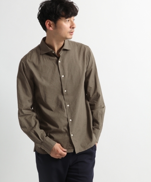 BLISS POINT（ブリスポイント）の「コットンリネンワイドシャツ長袖/780426（シャツ/ブラウス・メンズ・ホワイト/カーキ/ピンク/ライトブルー/オレンジ/その他1・MEDIUM/LARGE）」の3枚目の写真