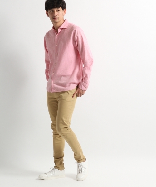 BLISS POINT（ブリスポイント）の「コットンリネンワイドシャツ長袖/780426（シャツ/ブラウス・メンズ・ホワイト/カーキ/ピンク/ライトブルー/オレンジ/その他1・MEDIUM/LARGE）」の13枚目の写真