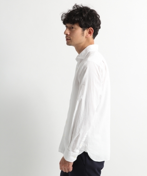 BLISS POINT（ブリスポイント）の「コットンリネンワイドシャツ長袖/780426（シャツ/ブラウス・メンズ・ホワイト/カーキ/ピンク/ライトブルー/オレンジ/その他1・MEDIUM/LARGE）」の11枚目の写真