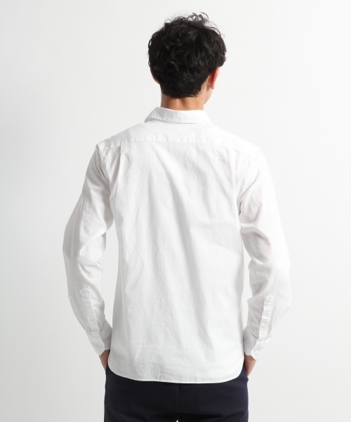 BLISS POINT（ブリスポイント）の「コットンリネンワイドシャツ長袖/780426（シャツ/ブラウス・メンズ・ホワイト/カーキ/ピンク/ライトブルー/オレンジ/その他1・MEDIUM/LARGE）」の10枚目の写真