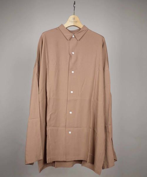 rovtski(ロフトスキー)の「rovtski 【ビッグシルエット】2018 SPRING RAYON SOLID LS BIG SHIRT(シャツ/ブラウス・メンズ・ホワイト/ブラック/キャメル・FREE)」の8枚目の写真