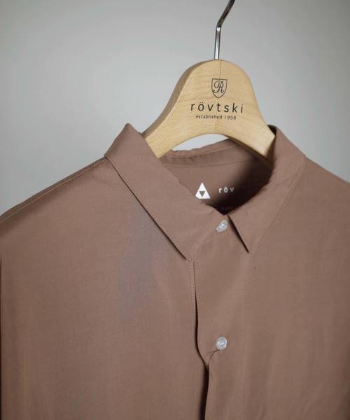 rovtski(ロフトスキー)の「rovtski 【ビッグシルエット】2018 SPRING RAYON SOLID LS BIG SHIRT(シャツ/ブラウス・メンズ・ホワイト/ブラック/キャメル・FREE)」の6枚目の写真
