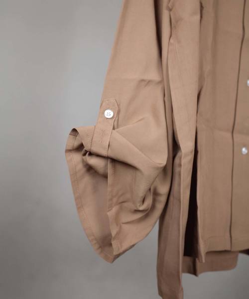 rovtski(ロフトスキー)の「rovtski 【ビッグシルエット】2018 SPRING RAYON SOLID LS BIG SHIRT(シャツ/ブラウス・メンズ・ホワイト/ブラック/キャメル・FREE)」の5枚目の写真
