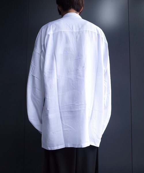 rovtski(ロフトスキー)の「rovtski 【ビッグシルエット】2018 SPRING RAYON SOLID LS BIG SHIRT(シャツ/ブラウス・メンズ・ホワイト/ブラック/キャメル・FREE)」の14枚目の写真
