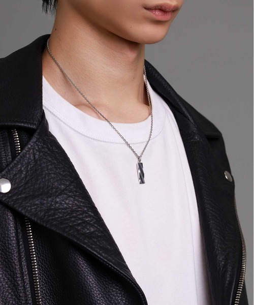 LION HEART（ライオンハート）の「“for Gift”ツイストtecプレートネックレス/シルバー925【LION HEART / ライオンハート】（ネックレス・メンズ・シルバー/ブラック・50㎝）」の21枚目の写真