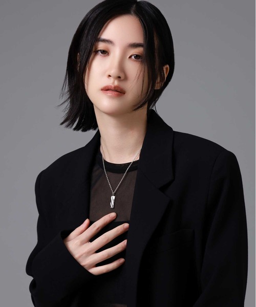 LION HEART（ライオンハート）の「“for Gift”ツイストtecプレートネックレス/シルバー925【LION HEART / ライオンハート】（ネックレス・メンズ・シルバー/ブラック・50㎝）」の11枚目の写真