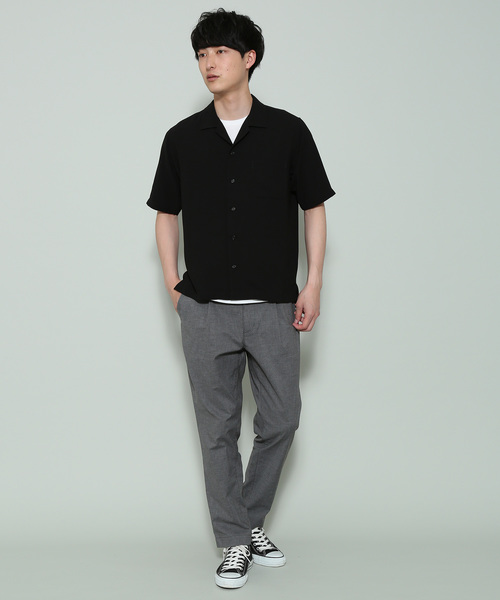 JUNRED（ジュンレッド）の「リップルドレープ開襟シャツ（シャツ/ブラウス・メンズ・ホワイト/ブラック/モスグリーン・LL/M/L）」の11枚目の写真