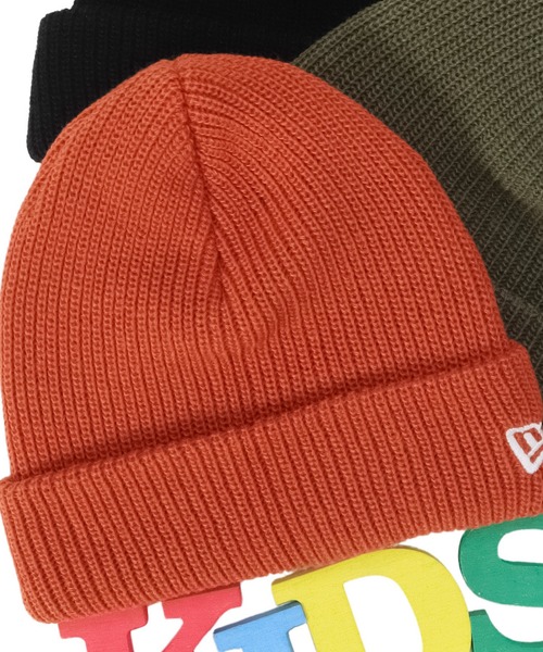 NEW ERA（ニューエラ）の「ニューエラ キッズ カフ ニット帽（ニットキャップ/ビーニー・キッズ・ブラック/ネイビー/ベージュ/ベージュ系その他/グリーン/ベージュ系その他2/オリーブ/ライトブルー/オレンジ/オフホワイト/コーラルピンク・FREE）」の11枚目の写真