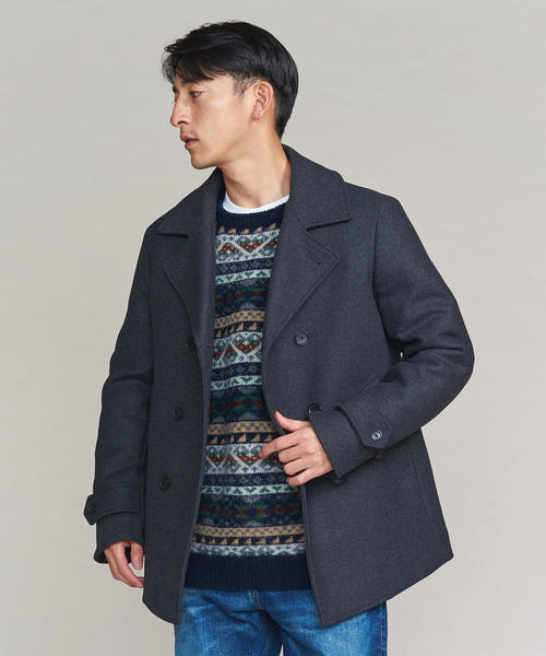 BEAUTY&YOUTH UNITED ARROWS（ビューティーアンドユースユナイテッドアローズ）の「BY メルトン パデット ピーコート（ピーコート・メンズ・ダークグレー/ネイビー・X-LARGE/MEDIUM/LARGE/SMALL）」の8枚目の写真