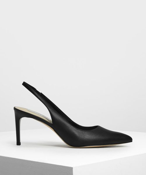 CHARLES & KEITH(チャールズ & キース)の「ポインテッドトゥ スリングバッグ / Pointed Toe Slingbacks(サンダル・レディース・ブラック/ブルー/アイボリー・22.5cm/23cm/23.5cm/24.5cm/25cm)」の2枚目の写真