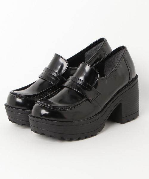 YOSUKE（ヨースケ）の「「YOSUKE/ヨースケ」厚底コインローファー（ローファー・レディース・ダークブラウン/クリアブラック/ブラック/レッド系その他/ホワイト系その他3/ピンク/ライトブルー/ブラウン/ベージュ・23/24/25/24.5/23.5）」の4枚目の写真