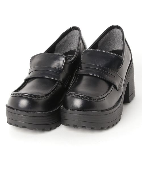 YOSUKE（ヨースケ）の「「YOSUKE/ヨースケ」厚底コインローファー（ローファー・レディース・ダークブラウン/クリアブラック/ブラック/レッド系その他/ホワイト系その他3/ピンク/ライトブルー/ブラウン/ベージュ・23/24/25/24.5/23.5）」の3枚目の写真