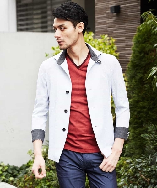 MICHEL KLEIN HOMME (ミッシェルクランオム)の「シャツブルゾン(TSメイサイ)(シャツ/ブラウス・メンズ・カーキ/ライトグレー/ブラック・46/51/48)」の22枚目の写真