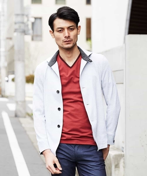 MICHEL KLEIN HOMME (ミッシェルクランオム)の「シャツブルゾン(TSメイサイ)(シャツ/ブラウス・メンズ・カーキ/ライトグレー/ブラック・46/51/48)」の11枚目の写真