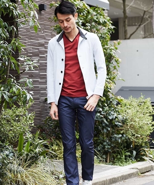 MICHEL KLEIN HOMME (ミッシェルクランオム)の「シャツブルゾン(TSメイサイ)(シャツ/ブラウス・メンズ・カーキ/ライトグレー/ブラック・46/51/48)」の14枚目の写真