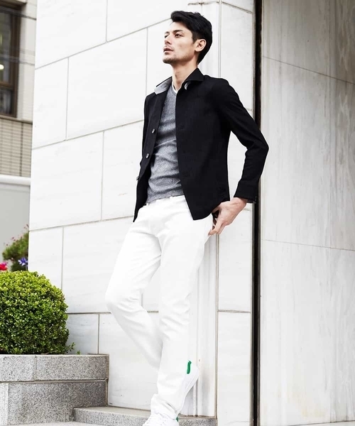 MICHEL KLEIN HOMME (ミッシェルクランオム)の「シャツブルゾン(TSメイサイ)(シャツ/ブラウス・メンズ・カーキ/ライトグレー/ブラック・46/51/48)」の8枚目の写真