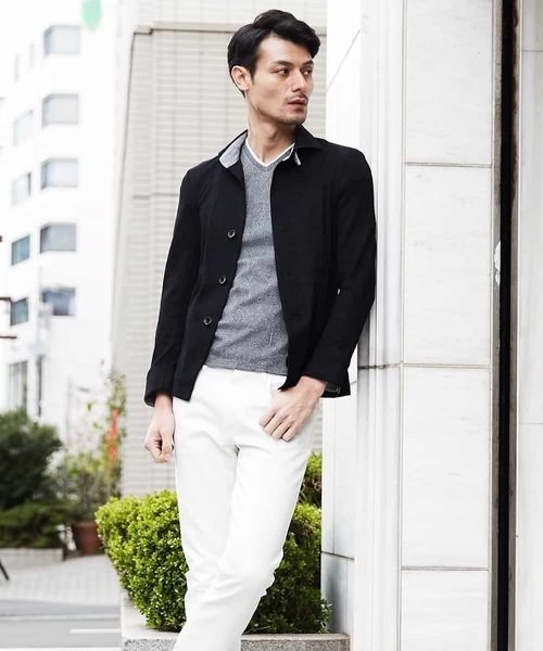MICHEL KLEIN HOMME (ミッシェルクランオム)の「シャツブルゾン(TSメイサイ)(シャツ/ブラウス・メンズ・カーキ/ライトグレー/ブラック・46/51/48)」の9枚目の写真