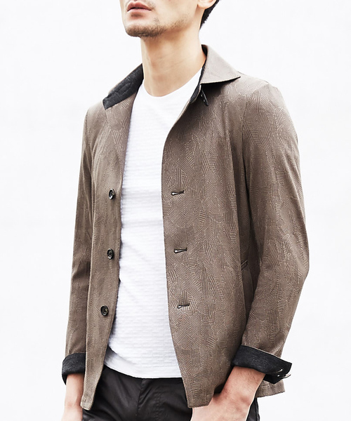 MICHEL KLEIN HOMME (ミッシェルクランオム)の「シャツブルゾン(TSメイサイ)(シャツ/ブラウス・メンズ・カーキ/ライトグレー/ブラック・46/51/48)」の3枚目の写真