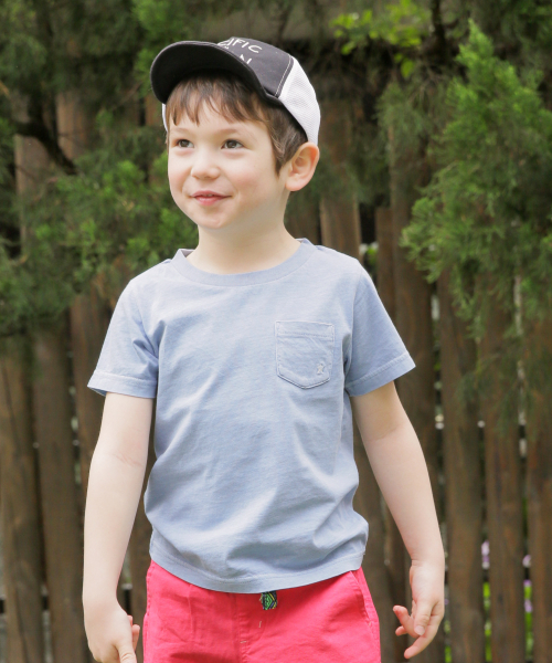 GLOBAL WORK（グローバルワーク）の「【キッズ】ピグメントポケT半袖/828105（Tシャツ/カットソー・キッズ・ライトブルー/カーキ/ダークグレー/ライトピンク/ベビーピンク/チャコールグレー/ブルー系その他/グリーン系その他7・LARGE/MEDIUM/XX-LARGE/SMALL/X-LARGE）」の6枚目の写真